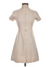 Theory 100% Elastane Solid Tan White Casual Dress Size 2 - photo 1