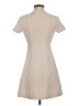 Theory 100% Elastane Solid Tan White Casual Dress Size 2 - photo 2