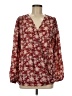 Unbranded 100% Polyester Burgundy Long Sleeve Blouse Size M - photo 1