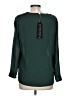 Chicka-D 100% Polyester Color Block Green Long Sleeve Blouse Size L - photo 2