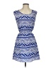 Assorted Brands 100% Polyester Graphic Blue Cocktail Dress Size S - photo 1