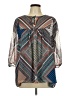 Gibson Latimer 100% Polyester Blue 3/4 Sleeve Blouse Size L - photo 1