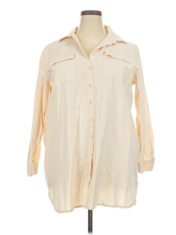 HOTOUCH 3/4 Sleeve Button-Down Shirt (view 1)