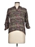 Soprano 100% Polyester Tweed Purple 3/4 Sleeve Blouse Size L - photo 1