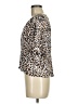 Lumiere 100% Rayon Animal Print Brown Short Sleeve Blouse Size M - photo 5