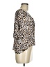 Lumiere 100% Rayon Animal Print Brown Short Sleeve Blouse Size M - photo 4