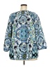 Lane Bryant 100% Polyester Blue 3/4 Sleeve Blouse Size 18 - 20 Plus - photo 2