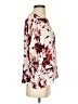 RACHEL Rachel Roy 100% Polyester Floral Ivory 3/4 Sleeve Blouse Size XS - photo 4