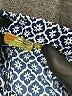 Rock Flower Paper 100% Polyester Print Blue Shorts Size S - photo 3