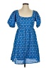 Rhode 100% Cotton Argyle Blue Casual Dress Size S - photo 1