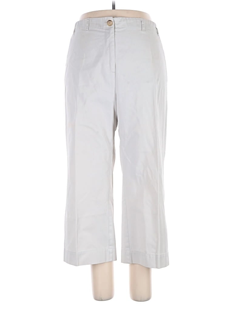 Pre-owned Lands' End Casual Pants In Gray