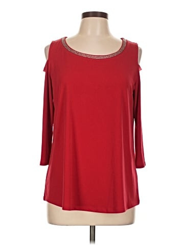 JM Collection 3/4 Sleeve Top (view 1)