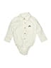 Unbranded 100% Cotton Tweed Ivory Long Sleeve Onesie Size 12-18 mo - photo 1