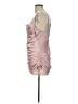 Unbranded 100% Polyester Solid Pink Cocktail Dress Size L - photo 5