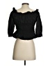 Express 100% Polyester Black 3/4 Sleeve Blouse Size S - photo 2