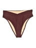 Cupshe Chevron-herringbone Burgundy Swimsuit Bottoms Size M - photo 1