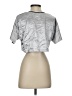 Shein Silver Short Sleeve T-Shirt Size 4 - photo 2