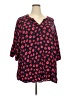 Ellos 100% Rayon Red 3/4 Sleeve Blouse Size 28 - photo 1