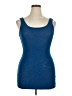 FUZZI 100% Nylon Blue Tank Top Size XL - photo 1