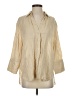 Zara Tan 3/4 Sleeve Button-Down Shirt Size S - photo 1