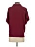 DKNY 100% Polyester Burgundy Short Sleeve Blouse Size S - photo 2