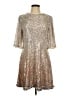 Old Navy Metallic Silver Gold Cocktail Dress Size L - photo 1