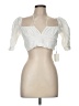 Zara White Short Sleeve Blouse Size XS - photo 1