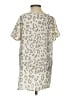 Mary Square 100% Polyester Animal Print Silver Short Sleeve Blouse Size S - photo 2