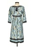 BCBGMAXAZRIA Print Teal Casual Dress Size S - photo 2