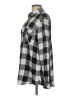 Seven7 100% Rayon Checkered-gingham Black Long Sleeve Button-Down Shirt Size S - photo 5