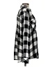 Seven7 100% Rayon Checkered-gingham Black Long Sleeve Button-Down Shirt Size S - photo 4