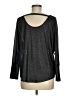 Veronica M. Metallic Black Long Sleeve Top Size M - photo 2