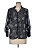 Express 100% Polyester Paisley Gray 3/4 Sleeve Blouse Size M - photo 1
