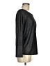 Veronica M. Metallic Black Long Sleeve Top Size M - photo 4