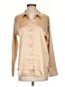 Mystree Metallic Tan Long Sleeve Blouse Size S - photo 1