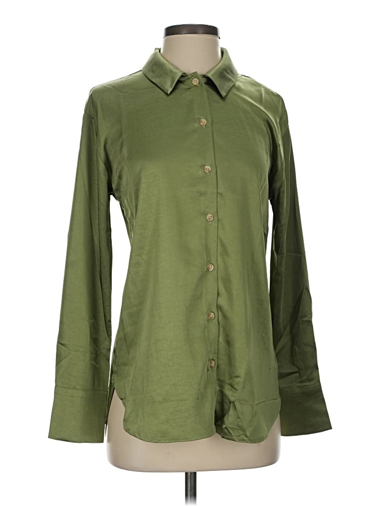 Mystree Long Sleeve Blouse In Green