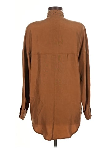 Apart Long Sleeve Silk Top (view 2)