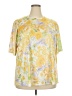 Unbranded 100% Polyester Yellow Short Sleeve Blouse Size 3X - photo 1