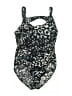 Unbranded Animal Print Black One Piece Swimsuit Size L (estimated) - photo 1