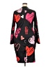 Unbranded Hearts Black Casual Dress Size 2X - photo 2