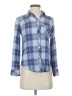 Rails 100% Rayon Plaid Blue Long Sleeve Button-Down Shirt Size XS - photo 1