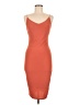 Mind Code Solid Orange Cocktail Dress Size M - photo 1