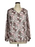 Unbranded 100% Polyester Gray Long Sleeve Blouse Size XL - photo 1