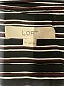 Ann Taylor LOFT 100% Polyester Stripes Black Long Sleeve Blouse Size M - photo 7