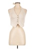 Shein Ivory Sleeveless Button-Down Shirt Size 6 - photo 1