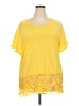 Misslook 100% Polyester Yellow Short Sleeve Top Size 2X - photo 1