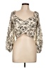 Express 100% Polyester Ivory 3/4 Sleeve Blouse Size L - photo 1