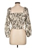 Express 100% Polyester Ivory 3/4 Sleeve Blouse Size L - photo 2