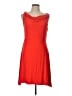 Ann Taylor Solid Red Cocktail Dress Size L - photo 1