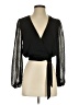 XXI 100% Polyester Black Long Sleeve Blouse Size XXS - photo 1
